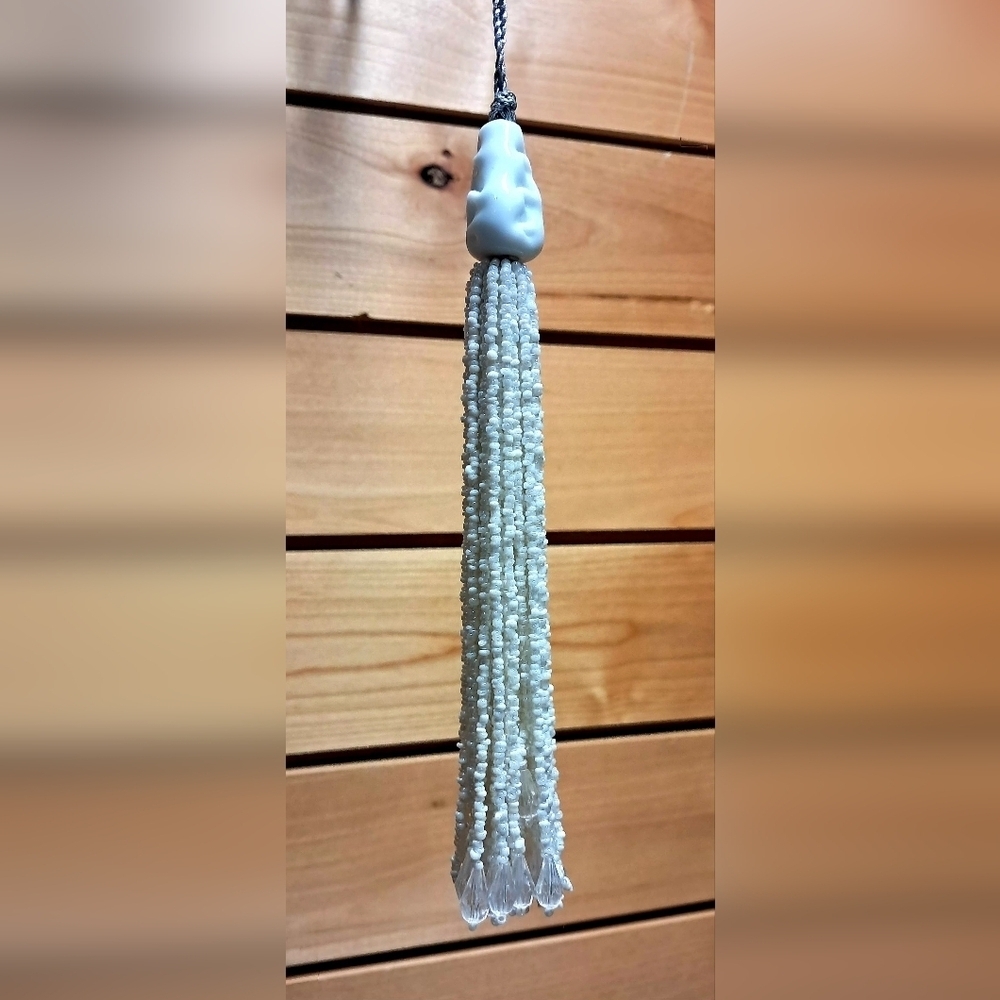 Set Of 5 Hand Beaded Fringe Tassels - Picture 2 of 5